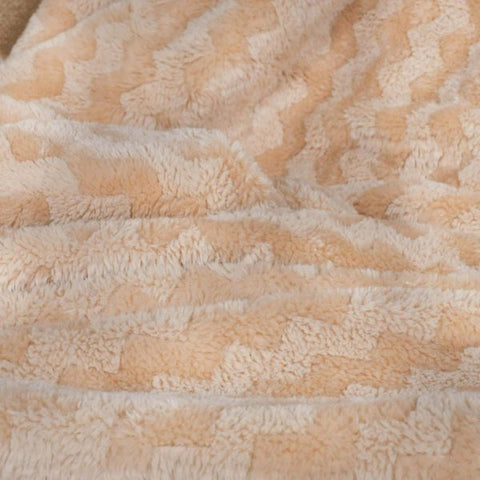 Camel Flannel Fabric Fleece Throw Blanket