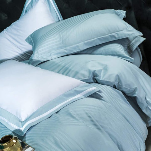 Lorraine Aqua- Macchiato Lowland Fancy 4 Pcs Bedding Set