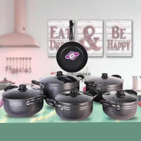 11Pcs Aluminium Alloyed Non Stick Cookware Set
