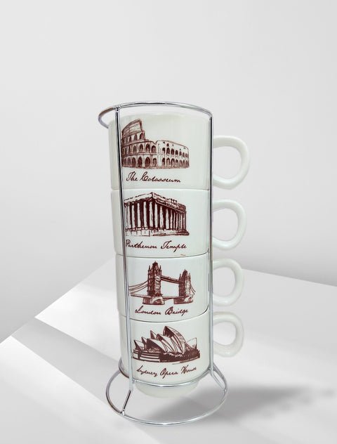 5 Pcs Land Mark Mug Stack