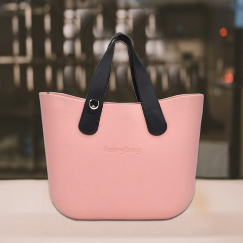 Pink Silicone Tote Ladies Bag