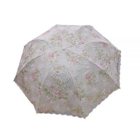 Light Pink Floral Embroidered Umbrella