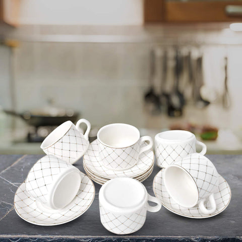 12Pcs Diamond Tea Set