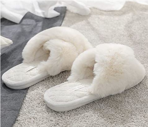 Classic Faux Fur Fluffy Flip Flop Slipper