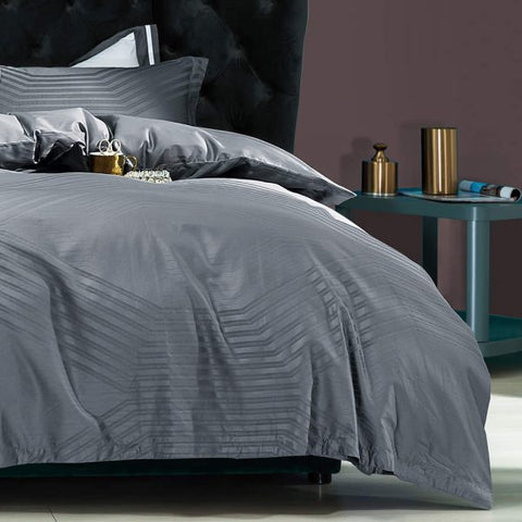 Silver Grey- Macchiato Lowland Fancy 4 Pcs Bedding Set
