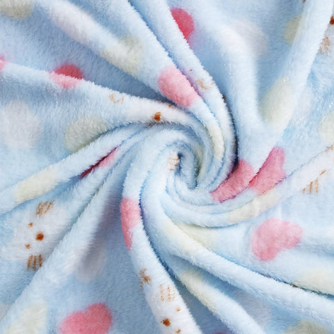 Fleece Snugy Cat Design Baby Blanket With Stuffed Toy