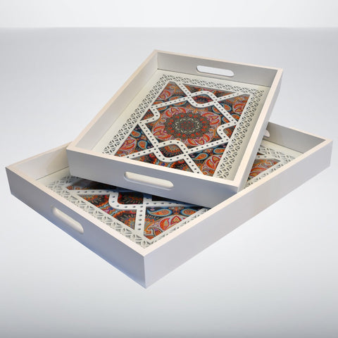 Printed Art Trays (Pair)