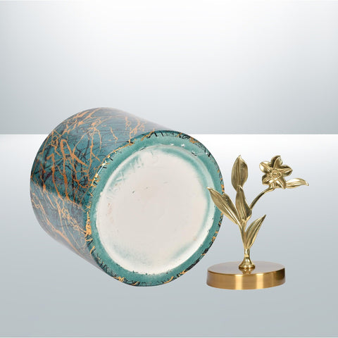 Pine Green Fancy Ceramic Vase