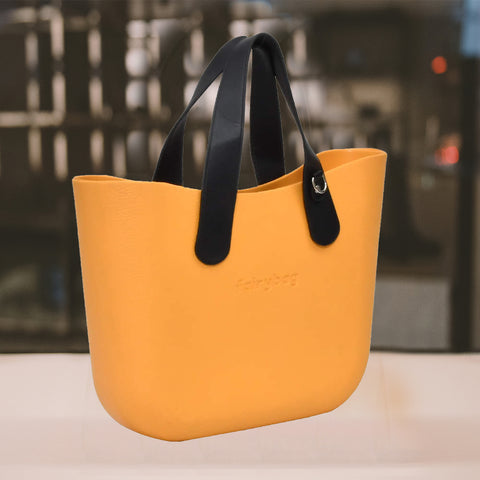 Yellow Silicone Tote Ladies Bag