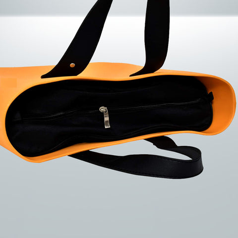 Yellow Silicone Tote Ladies Bag