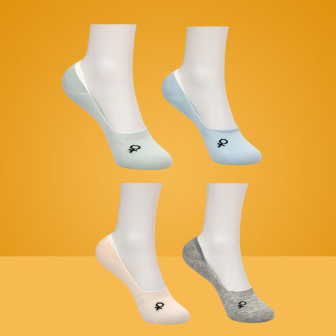 4 Packs Female Sign Premium Cotton No Show Ankle Socks