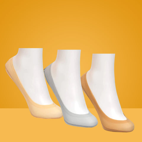 3 Packs Flora Design Premium Cotton No Show Ankle Socks