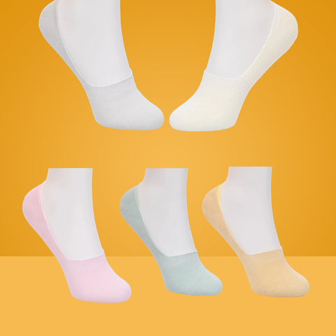 5 Packs Happy Toes Premium Cotton No Show Socks