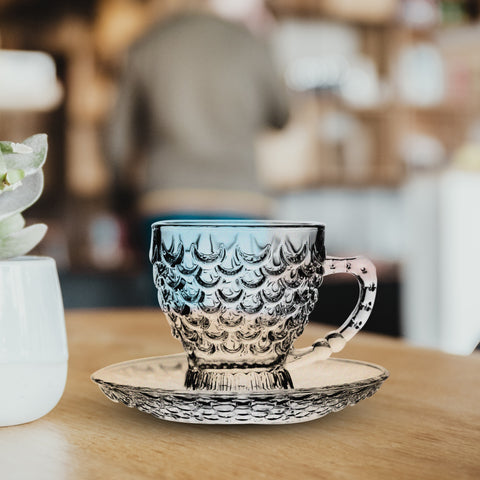 12Pcs Crystal Clear Fancy Bubble Tea Set