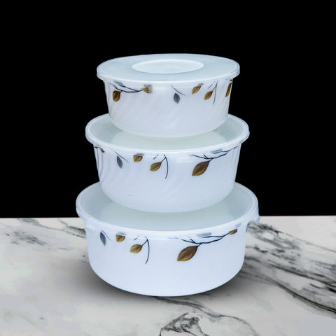 3Pcs Multi Floral Marble Bowls
