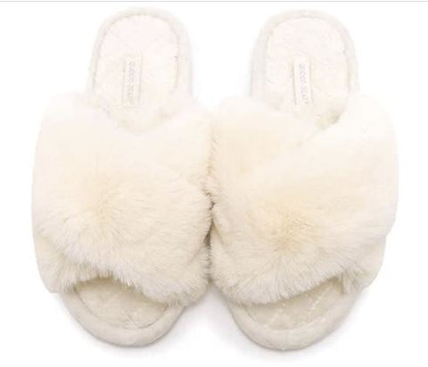Classic Faux Fur Fluffy Flip Flop Slipper