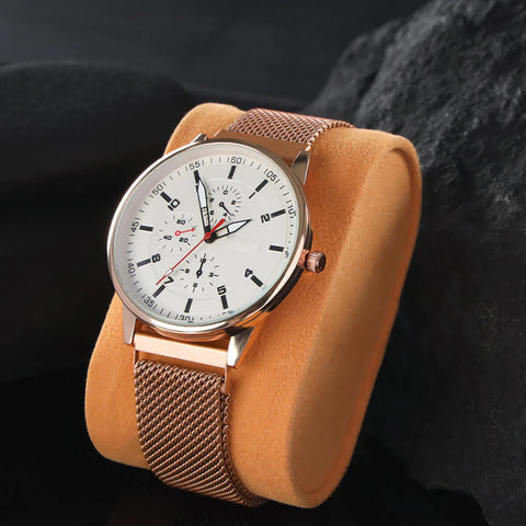 Men’s Golden and white Wrist Watch