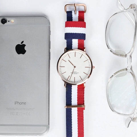 Stripe Wrist Watch European Style