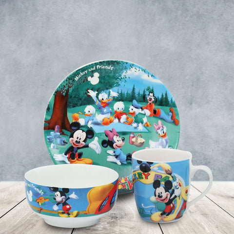 3Pcs Mickey Mouse Ceramic Set
