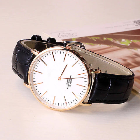 Men’s Wrist Watch Black Leather