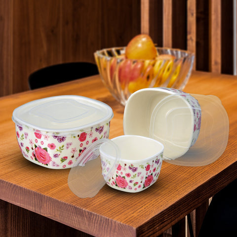 3Pcs Melamine Skin Leaves Bowls