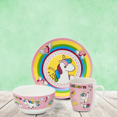 3Pcs Unicorn Ceramic Set