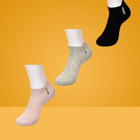 3 Packs Smilo Design Premium Cotton Cut Liner No Show Socks