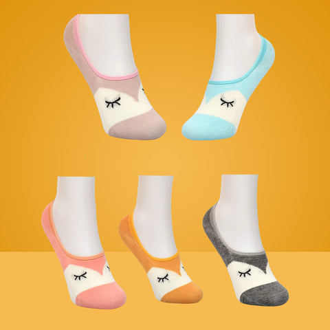 5 Packs Yeux Icon Premium Cotton No Show Ankle Socks