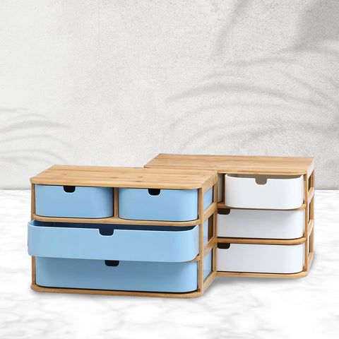 4 Drawer Bamboo Wooden Storage Box