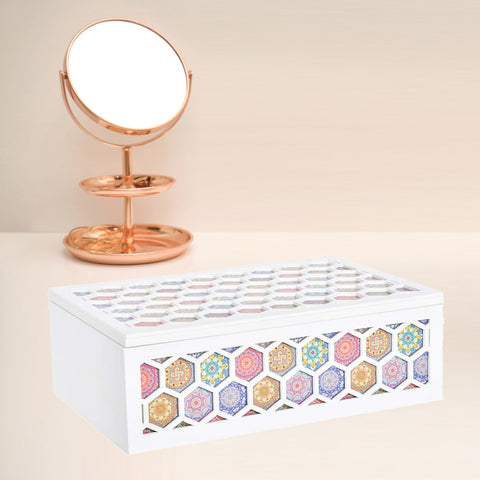 Mosaic Pattern Makeup Organizer