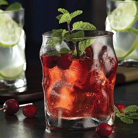 6 Pcs Old Fashioned Wavy Glass Set