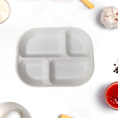 White Splitted Melamine Tray