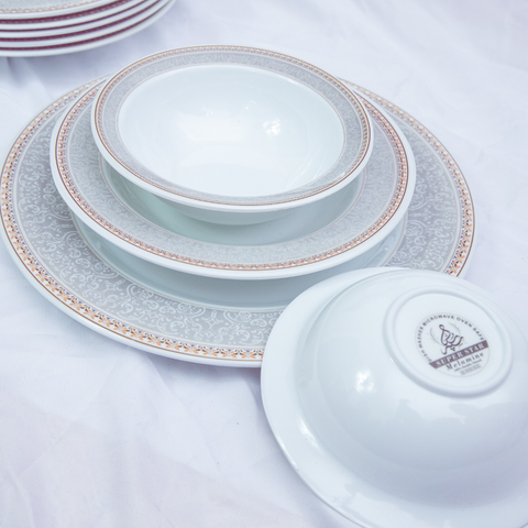 36pcs Eccentric Melamine Dinner Set