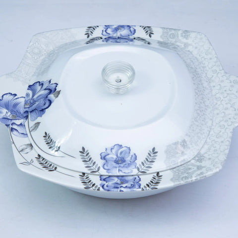 80pcs Blue Orchid Melamine Dinner Set