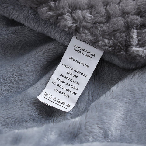 Lavish Fleece Sherpa Pearl Grey Baby Blanket