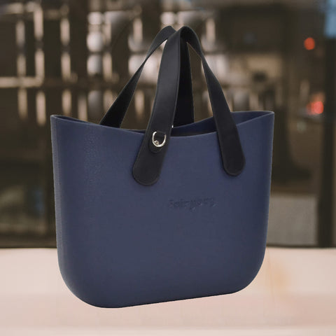 Dark Blue Silicone Tote Ladies Bag