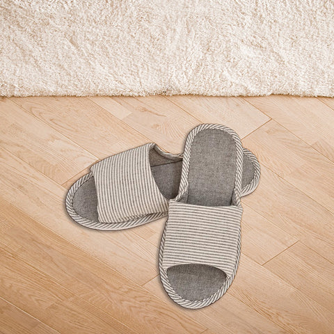 Grey line- Unique Soft Sole Slippers