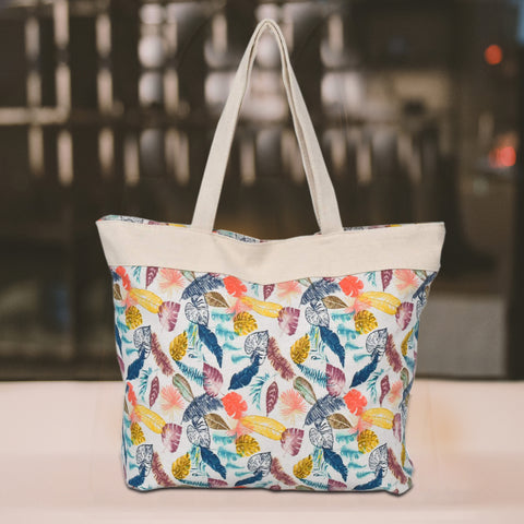 Tropical Multi Color Leaf Shoulder Bag