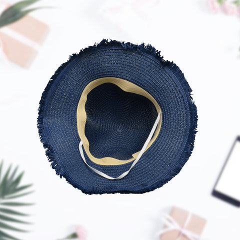 Stylish Ladies Flower And Ribbon Hat