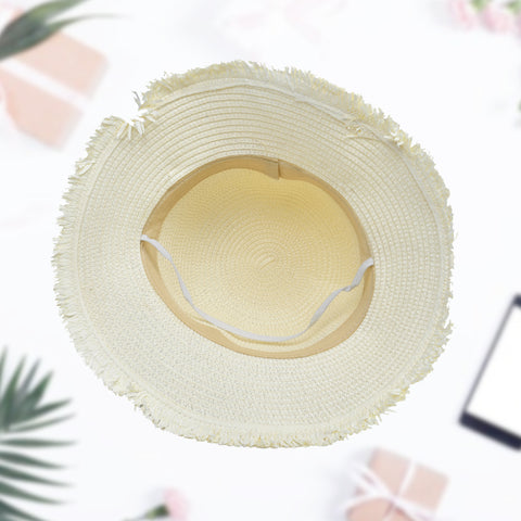 Stylish Ladies Flower And Ribbon Hat