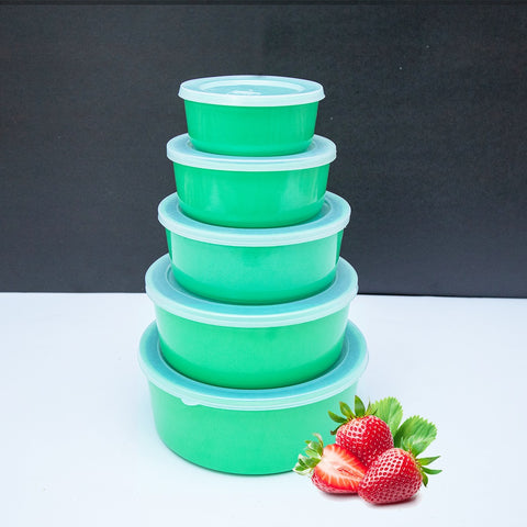 5Pcs Matte Air Tight Melamine Bowls