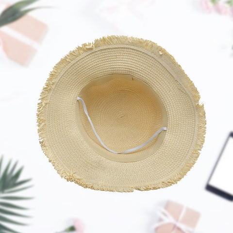 Stylish Ladies Flower And Ribbon Hat