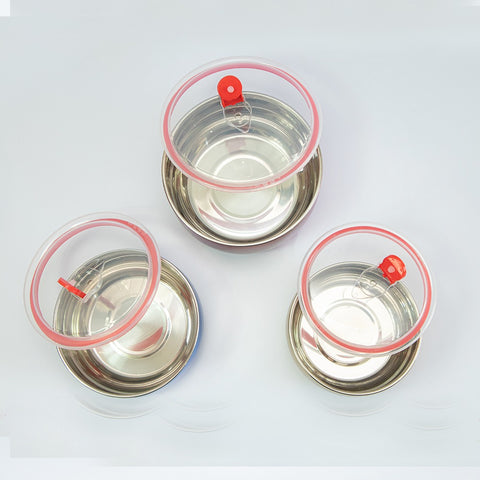 3Pcs High-Grade Stainless Steel Bowls