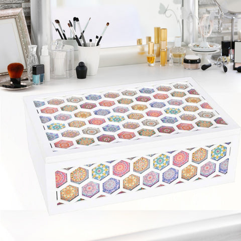 Mosaic Pattern Makeup Organizer