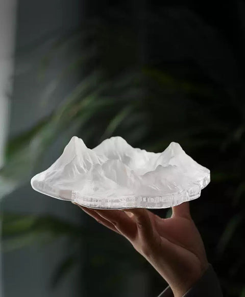 Trendy Glass Ashtray Ice Mount Crystal