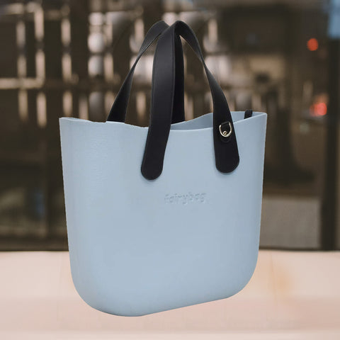 Sky Blue Silicone Tote Ladies Bag