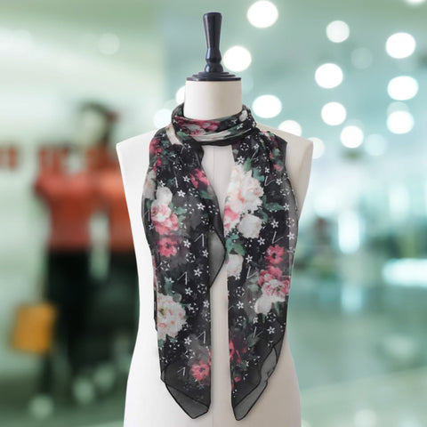Silk Fancy Check Women Scarves