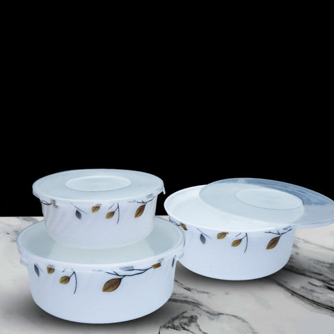 3Pcs Brown Leaves Marble Bowls