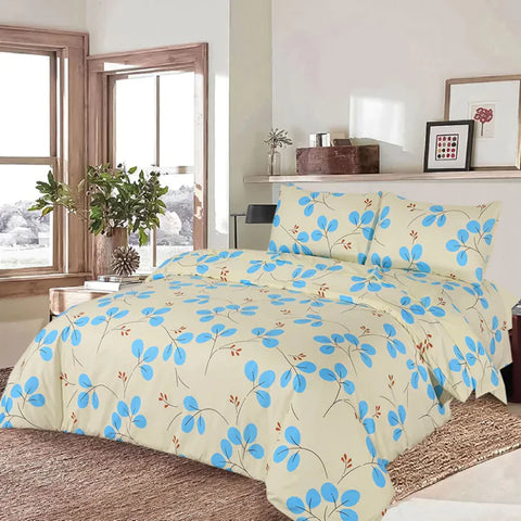 Sky Flower Cotton Satin Duvet Cover
