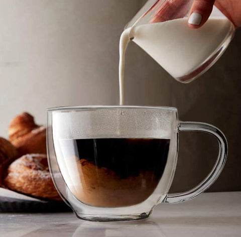 Cool Round Bottom Double Wall Glass Coffee Mug